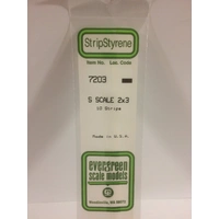 Evergreen White Polystyrene S-Scale Strip 0.031 x 0.047 x 14" (10)