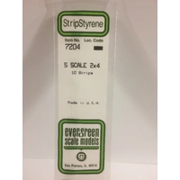 Evergreen White Polystyrene S-Scale Strip 0.031 x 0.063 x 14" (10)