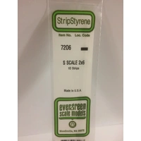 Evergreen White Polystyrene S-Scale Strip 0.031 x 0.094 x 14" (10)