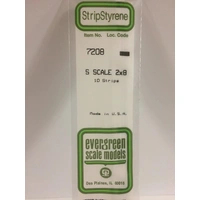 Evergreen White Polystyrene S-Scale Strip 0.031 x 0.125 x 14" (10)