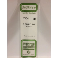 Evergreen White Polystyrene S-Scale Strip 0.063 x 0.063 x 14" (9)