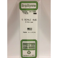 Evergreen White Polystyrene S-Scale Strip 0.063 x 0.094 x 14" (9)