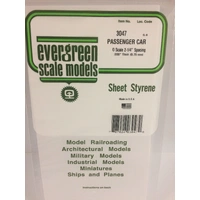 Evergreen White Polystyrene O-Scale Siding 0.020 x 12 x 24" / 0.51mm x 30cm x 61cm (1)