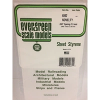 Evergreen White Polystyrene Novelty Sheet 0.060 x 12 x 24" / 1.5mm x 30cm x 61cm (1)