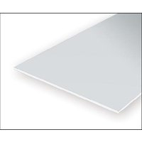 Evergreen White Polystyrene Sheet 0.010 x 12 x 24" / 0.25mm x 30cm x 61cm 