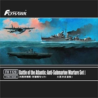 Flyhawk 1/700 Battle of the Atlantic: Anti-Submarine Warfare Set I(Include Royal Navy J-class destroyer,Short sunderland patrol aircraf, German U-boat