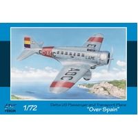 Frrom 1/72 Delta US Passenger and Transport Plane "Over Spain" Plastic Model Kit