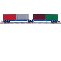 Frateschi HO PN Twin Container Wagon Shared Centre Bogie