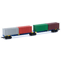Frateschi Twin Container Wagons Shared Centre Bogie Pacific National 