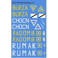 Firestorm 1/35 Polish Shermans Europe 1943-45 Decals  