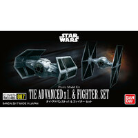 Bandai Star Wars Tie Advanced X 1 & Fighter Set Plastic Model Kit