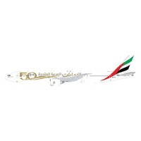 Gemini Jets 1/200 Emirates B777-300ER A6-EGE (UAE 50th Anniversary Livery) Diecast Plane