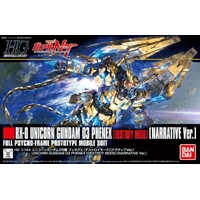 Bandai Gundam HGUC 1/144 RX-0 Unicorn Gundam 03 Phenex (Destroy Mode) Narrative Gold Coating Ver. Gunpla Model Kit