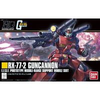 Bandai Gundam HGUC 1/144 RX-77-2 Guncannon Gunpla Plastic Model Kit