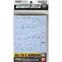 Bandai Gundam #084 RG 1/144 RX-78-2 Gundam Decal Set