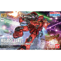 Bandai Gundam HG 1/144 MS-05S Char Aznable's Zaku I Gunpla Plastic Model Kit