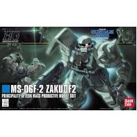 Bandai Gundam HGUC 1/144 MS-06F-2 Zaku II Type F2 (ZEON Production Type) Gunpla Model Kit