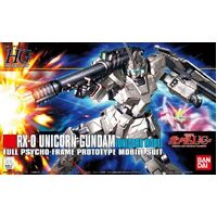 Bandai Gundam HGUC 1/144 RX-0 Unicorn Gundam (Unicorn Mode) Gunpla Plastic Model Kit