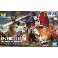 Bandai Gundam HG 1/144 RX-78-02 Gundam (The Origin Ver.) Gunpla Plastic Model Kit