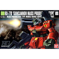 Bandai Gundam HGUC 1/144 RX-77D Guncannon Mass Production Type Gunpla Model Kit