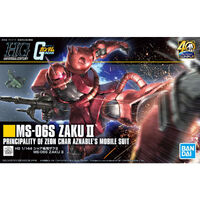 Bandai Gundam HG 1/144 MS-06S Zaku II Gunpla Plastic Model Kit