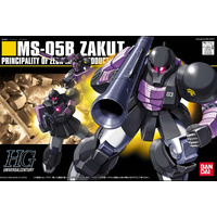 Bandai Gundam HGUC 1/144 MS05B Zaku I Black Trinity Gunpla Model Kit