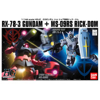 Bandai Gundam HGUC 1/144 G-3 Gundam VS Char's Rick Dom Set Gunpla Plastic Model Kit