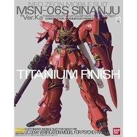 Bandai Gundam MG 1/100 MSN-06S Sinanju Ver.Ka. Titanium Finish Ver. Gunpla Plastic Model Kit