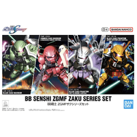 Bandai Gundam BB Senshi ZGMF Zaku Series Set Gunpla Plastic Model Kit