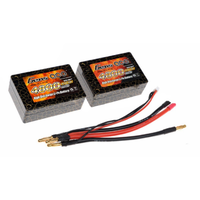 Gens Ace 4800mAh 25C 7.4V Hard Case Saddle Pack Lipo Battery