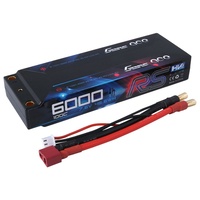 Gens Ace 6000mAh 100C 7.4V Hard Case Lipo Battery (Deans Plug)