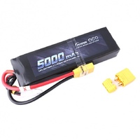 Gens Ace 5000mAh 50C 11.1V LiPo Battery XT90 Plug (Long Pack)