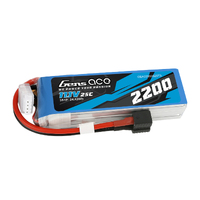 Gens Ace 2200mAh 11.1V 3S 25C Soft Case LiPo Battery (1TO3)