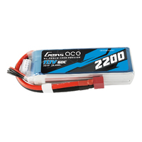 Gens Ace 2200mAh 11.1V 3S 60C Soft Case LiPo Battery w/EC3 Connector