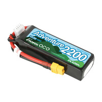 Gens Ace Adventure 2200mAh 11.1V 3S 60C Soft Case LiPo Battery w/XT60 Connector