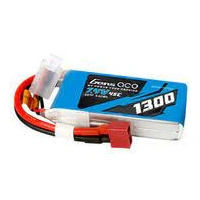 Gens Ace 1300mAh 7.4V 2S 45C Soft Case LiPo Battery w/Deans Connector