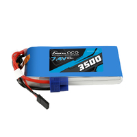 Gens Ace 3500mAh 7.4V 2S RX Soft Case LiPo Battery w/EC3 Connector