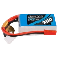 Gens Ace 3S 300mAh 11.1V 45C Soft Case Lipo Battery Pack (JST Plug)