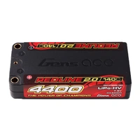 Gens Ace 2S Redline 2.0 4400mAh 140C 7.6V Hardcase Lipo Battery (5.0mm Bullet)