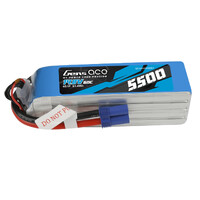Gens Ace 4S 5500mAh 14.8V 60C Soft Case LiPo Battery (EC5)