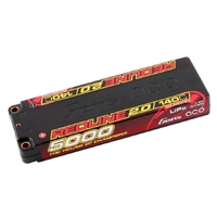Gens Ace 2S Redline 2.0 5000mAh 140C 7.4V Hardcase Lipo Battery (5.0mm Bullet)
