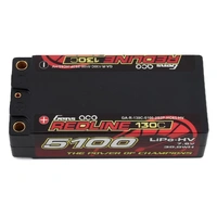 Gens Ace 2S Redline 5100mAh 7.6V 130C Shorty Hardcase/5mm bullet HV LiPo Battery (5.0mm Bullet)