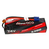 Gens Ace 2S 5300mAh 7.4V 60C Hardcase/Hardwired LiPo Battery (EC3)