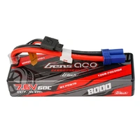 Gens Ace 2S 8000mAh 60C 7.6V Hardcase/Hardwired LiPo Battery (EC5)