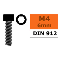 G-Force Socket Head Screw M4x6 Steel (10PCS) GF-0100-023