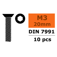 G-Force Socket Head Countersunk Screw M3x20 Steel GF-0101-006