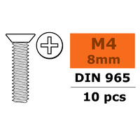 G-Force Countersunk Screw M4x8 Galvanised Steel (10pcs) GF-0171-010