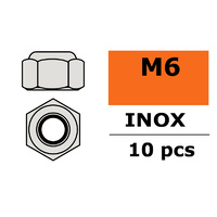 G-Force Nylstop Nut M6 Inox (10pcs) GF-0252-004
