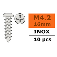 G-Force Self Tapping Pan Head 4.2x16 Inox (10pcs) GF-0275-013