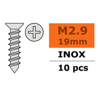G-Force Self Tap Countersunk 2.9x19 Inox (10pcs) GF-0276-004